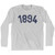 1894 Year Celebration Adult Cotton Long Sleeve T-shirt - Grey Heather