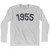 1955 Year Celebration Adult Cotton Long Sleeve T-shirt - Grey Heather