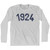 1924 Year Celebration Adult Cotton Long Sleeve T-shirt - Grey Heather