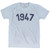 1947 Year Celebration Adult Tri-Blend T-shirt - Athletic White