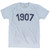 1907 Year Celebration Adult Tri-Blend T-shirt - Athletic White