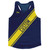 Navy Blue & Yellow Custom Sash Running Tank Top Racerback Track & Cross Country Singlet Jersey - Navy Blue & Yellow