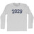 2029 Year Celebration Adult Cotton Long Sleeve T-shirt - Grey Heather