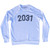 2031 Year Celebration Adult Tri-Blend Sweatshirt - White