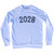 2028 Year Celebration Adult Tri-Blend Sweatshirt - White