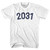 2031 Year Celebration Adult Cotton T-shirt - White