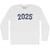 2025 Year Celebration Adult Cotton Long Sleeve T-shirt - White