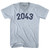 2043 Year Celebration Adult Tri-Blend V-neck T-shirt - Athletic White