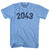 2043 Year Celebration Adult Tri-Blend T-shirt - Athletic Blue