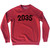 2035 Year Celebration Adult Tri-Blend Sweatshirt - Red Heather