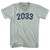 2033 Year Celebration Adult Tri-Blend V-neck T-shirt - Athletic Cool Grey