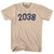 2038 Year Celebration Adult Cotton T-shirt - Creme