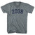 2038 Year Celebration Tri-Blend V-neck Womens Junior Cut T-shirt - Athletic Grey