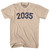 2035 Year Celebration Adult Cotton T-shirt - Creme