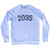 2035 Year Celebration Adult Tri-Blend Sweatshirt - White