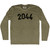 2044 Year Celebration Adult Tri-Blend Long Sleeve T-shirt - Military Green