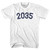 2035 Year Celebration Womens Cotton Junior Cut T-Shirt - White