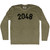 2048 Year Celebration Adult Tri-Blend Long Sleeve T-shirt - Military Green