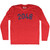2048 Year Celebration Adult Tri-Blend Long Sleeve T-shirt - Athletic Red