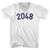 2048 Year Celebration Adult Tri-Blend V-neck T-shirt - White