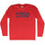 2050 Year Celebration Adult Tri-Blend Long Sleeve T-shirt - Athletic Red