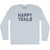 Happy Trails Adult Tri-Blend Long Sleeve T-shirt - Athletic White