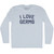 I Love Germs Adult Tri-Blend Long Sleeve T-shirt - Athletic White