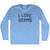 I Love Germs Adult Tri-Blend Long Sleeve T-shirt - Athletic Blue
