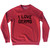I Love Germs Adult Tri-Blend Sweatshirt - Red Heather