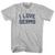I Love Germs Adult Cotton T-shirt - Cool Grey