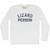 Lizard Person Adult Cotton Long Sleeve T-shirt - White