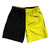 Black And Yellow Quad Color Athletic Running Fitness Exercise Shorts 7" Inseam Shorts Made In USA