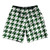 Green Hunter And White Houndstooth Soccer Shorts Made In USA