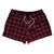 Blue Navy And Red Dark Houndstooth 2.5" Swim Shorts Made In USA