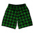 Green Kelly And Black Houndstooth Soccer Shorts Made In USA