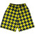 Blue Navy And Yellow Bright Houndstooth Lacrosse Shorts Made In USA