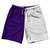 Purple Lakers And White Quad Color 10" Swim Shorts Made In USA