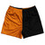 Orange Tennessee And Black Quad Color Rugby Gym Short 5 Inch Inseam With Pockets Made In USA