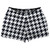 Blue Navy Almost Black And White Houndstooth Shorty Short Gym Shorts 2.5" Inseam Made In USA Blue Navy Almost Black And White Houndstooth Shorty Short Gym Shorts 2.5" Inseam Made In USA