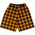 Orange Tennessee And Black Houndstooth Lacrosse Shorts Made In USA