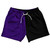 Purple Lakers And Black Quad Color 5" Swim Shorts Made In USA