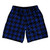 Blue Royal And Black Houndstooth Athletic Running Fitness Exercise Shorts 7" Inseam Shorts Made In USA Blue Royal And Black Houndstooth Athletic Running Fitness Exercise Shorts 7" Inseam Shorts Made In USA