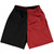 Black And Red Dark Quad Color Basketball Practice Shorts Made In USA