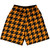 Orange Tennessee And Black Houndstooth Basketball Practice Shorts Made In USA