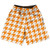 Orange Tennessee And White Houndstooth Basketball Practice Shorts Made In USA