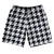 Blue Navy Almost Black And White Houndstooth 10" Swim Shorts Made In USA