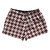 Red Maroon And White Houndstooth 2.5" Swim Shorts Made In USA