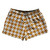 Orange Burnt And White Houndstooth 2.5" Swim Shorts Made In USA