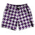 Purple Medium And White Houndstooth Swim Shorts 7" Made In USA