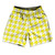 Yellow Bright And White Houndstooth Athletic Running Fitness Exercise Shorts 7" Inseam Shorts Made In USA